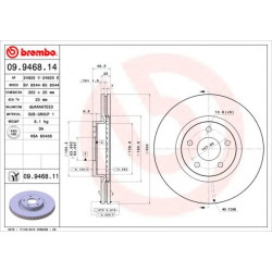 Kočioni disk BREMBO 09.9468.11
