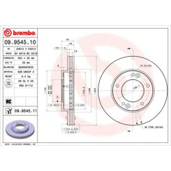 Kočioni disk BREMBO 09.9545.11