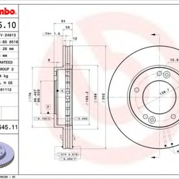 Kočioni disk BREMBO 09.9545.11