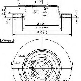 Kočioni disk BREMBO 09.9573.11