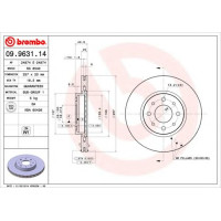 Kočioni disk BREMBO 09.9631.14