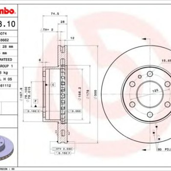 Kočioni disk BREMBO 09.9758.10