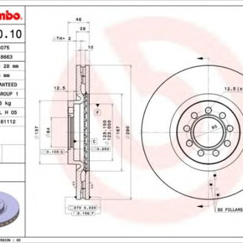 Kočioni disk BREMBO 09.9760.10