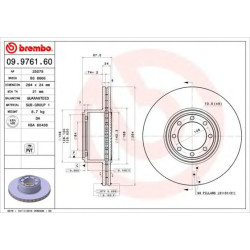 Kočioni disk BREMBO 09.9761.60
