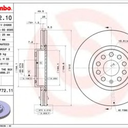 Kočioni disk BREMBO 09.9772.11