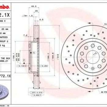 Kočioni disk BREMBO 09.9772.1X