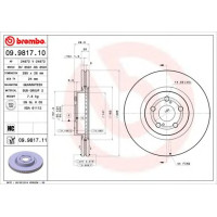 Kočioni disk BREMBO 09.9817.11