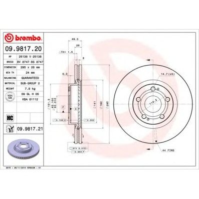 Kočioni disk BREMBO 09.9817.20