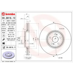 Kočioni disk BREMBO 09.9818.11