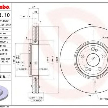 Kočioni disk BREMBO 09.9818.11