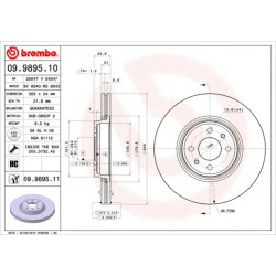 Kočioni disk BREMBO 09.9895.11