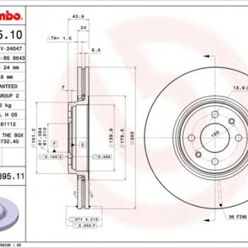 Kočioni disk BREMBO 09.9895.11