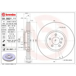 Kočioni disk BREMBO 09.9921.11