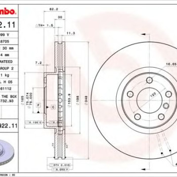 Kočioni disk BREMBO 09.9922.11