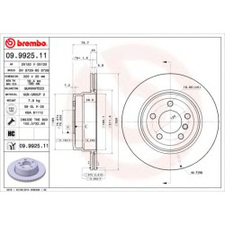 Kočioni disk BREMBO 09.9925.11