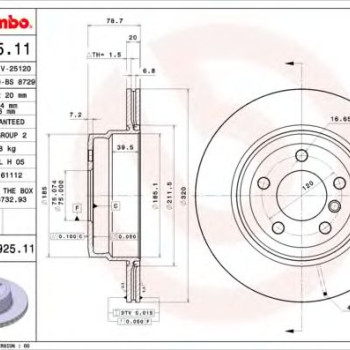 Kočioni disk BREMBO 09.9925.11