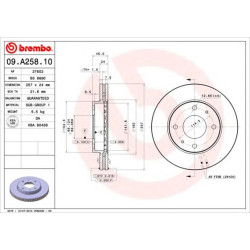 Kočioni disk BREMBO 09.A258.10