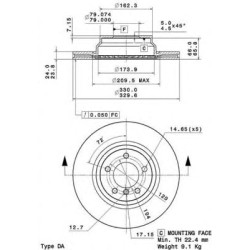 Kočioni disk BREMBO 09.A259.11