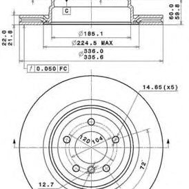 Kočioni disk BREMBO 09.A270.11