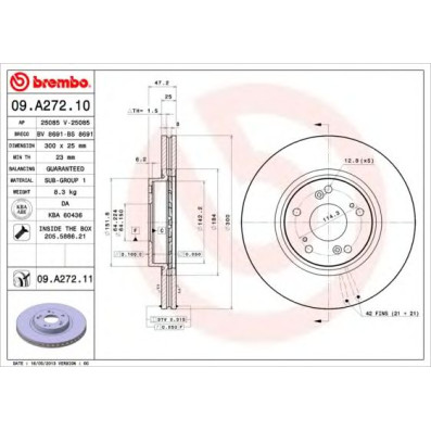 Kočioni disk BREMBO 09.A272.11