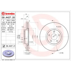 Kočioni disk BREMBO 09.A427.21