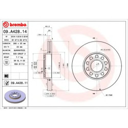 Kočioni disk BREMBO 09.A428.11