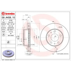 Kočioni disk BREMBO 09.A458.10