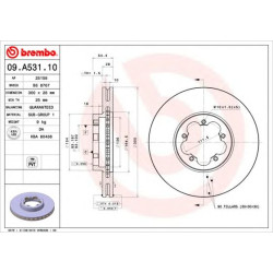 Kočioni disk BREMBO 09.A531.10