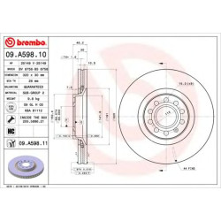 Kočioni disk BREMBO 09.A598.11