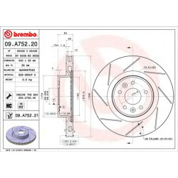 Kočioni disk BREMBO 09.A752.21
