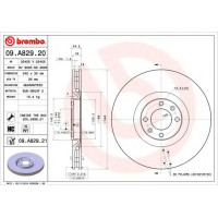 Kočioni disk BREMBO 09.A829.21