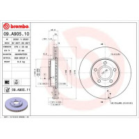 Kočioni disk BREMBO 09.A905.10