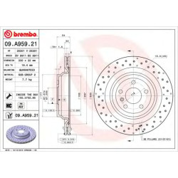 Kočioni disk BREMBO 09.A959.21
