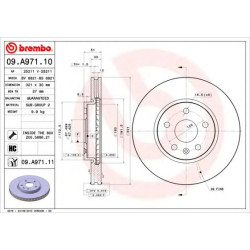 Kočioni disk BREMBO 09.A971.11