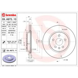 Kočioni disk BREMBO 09.A972.11