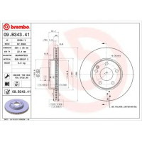 Kočioni disk BREMBO 09.B343.41