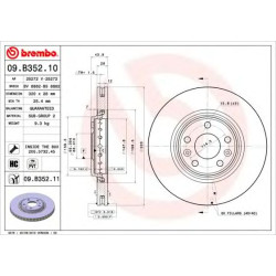 Kočioni disk BREMBO 09.B352.11