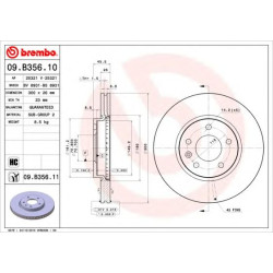 Kočioni disk BREMBO 09.B356.11