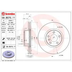 Kočioni disk BREMBO 09.B570.11