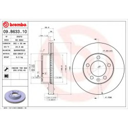 Kočioni disk BREMBO 09.B633.10