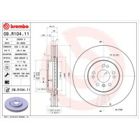 Kočioni disk BREMBO 09.R104.11