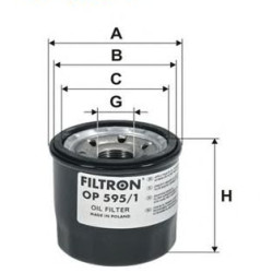 Filter za ulje FILTRON OP 595/1