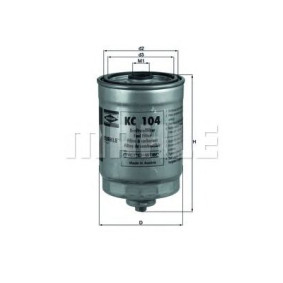 Filter za gorivo MAHLE KC 104