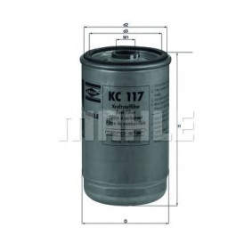 Filter za gorivo MAHLE KC 117