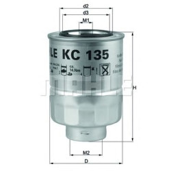 Filter za gorivo MAHLE KC 135D