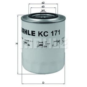 Filter za gorivo MAHLE KC 171