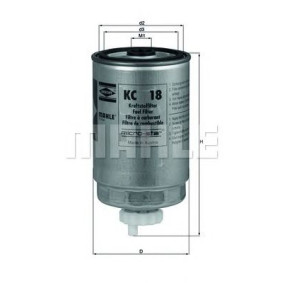 Filter za gorivo MAHLE KC 18