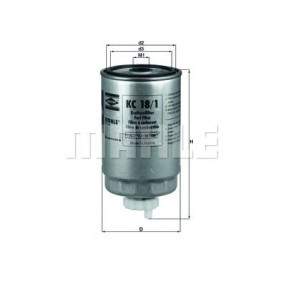 Filter za gorivo MAHLE KC 18/1