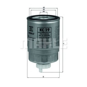 Filter za gorivo MAHLE KC 19