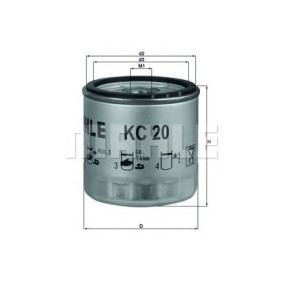 Filter za gorivo MAHLE KC 20